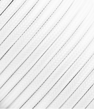 Balts trīsdzīslu tekstila kabelis 3x1,5 mm²