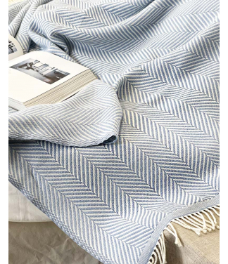 Merino pleds Sky Blue