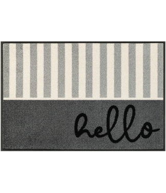 Durvju paklājs Wash + Dry Hello Stripes