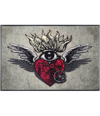 Durvju paklājs Wash + Dry Flaming Heart