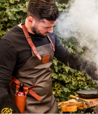 Ādas priekšauts BBQ brūns Bovine Brown