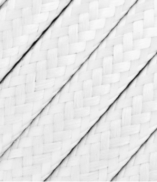 baltas tekstilinis laidas