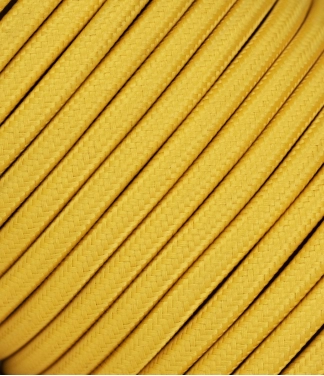 Tekstila kabelis 2x0,75 mm², dzeltens