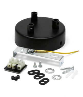 Melns metāla plafons J3 – 3 caurumi.