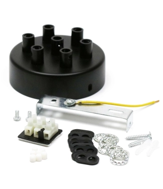 Melns metāla plafons J7 – 7 caurumi