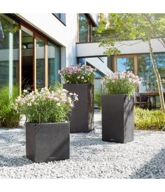 Taisnstūra kolonnas puķu pods Lechuza Canto Stone