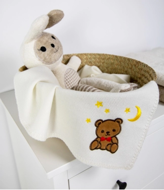 Pleds mazulim no merino vilnas Teddy bear M9