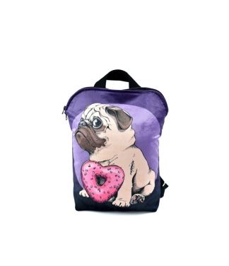 Stilīga bērnu mugursoma ar suni Mopsi