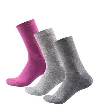 Merino vilnas zeķes Devold Light Anemone 3 pāri