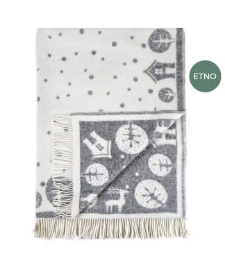 vilnonis pledas su žiemos motyvais