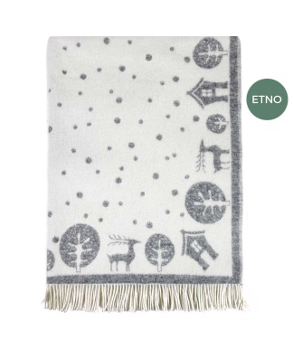 žiemiškas vilnonis pledas