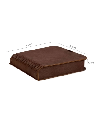 Brūna koka dāvanu kastīte M2R11,5