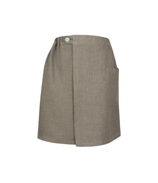 Īss mīksta lina priekšauts pirtij