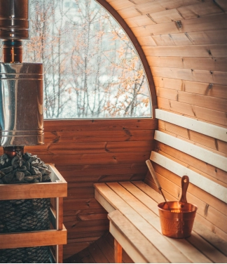 Mīkstināts lina priekšauts pirtij