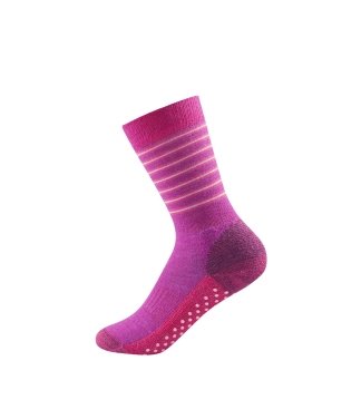 Neslīdošas zeķītes bērniem Merino vilna Devold Fuchsia 1 pāris