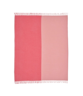 rausvas merino vilnos pledas