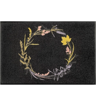 Melns durvju paklājs mājām Nature Hoop