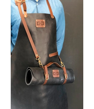 ādas priekšauts melns