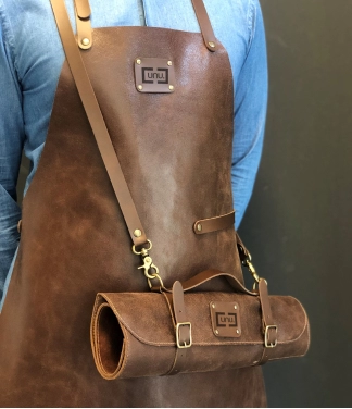 Ādas priekšauts UNU BBQXX LA BROWN