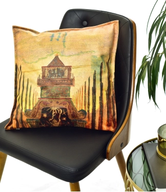 stilinga pagalvele namams su ciurlionio piesiniu