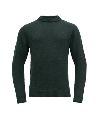 Tamsiai žalias vilnonis vyriškas megztinis Devold