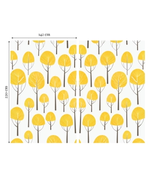 stilingos naktines uzuolaidos geltoni motyvai