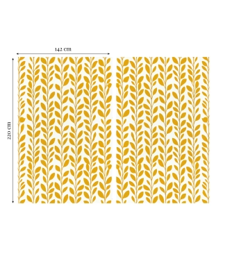 gelsvų atspalvių naktinės užuolaidos išmatavimai