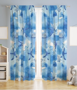 vaikiskos dienines uzuolaidos melynos