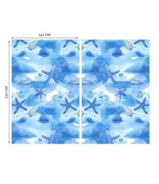 dienines vaikiskos uzuolaidos melynos spalvos