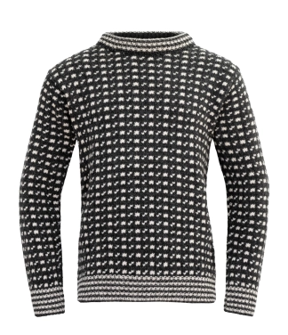 Tamsus raštuotas megztinis vyrams