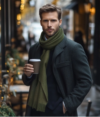 Vīriešu šalle baby alpaca 