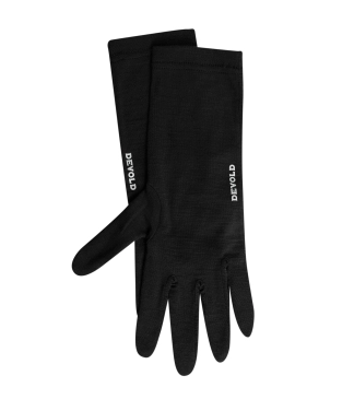 Merino vilnas melnie cimdi sportam Devold Innerliner Unisex