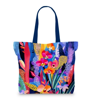 Iepirkumu soma ar eksotiskiem rakstiem