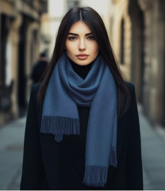 Tumši zila šalle sievietēm