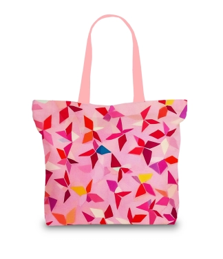 Stilīga iepirkumu soma rozā krāsā