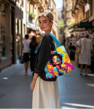 Krāsainas iepirkumu somas sievietēm