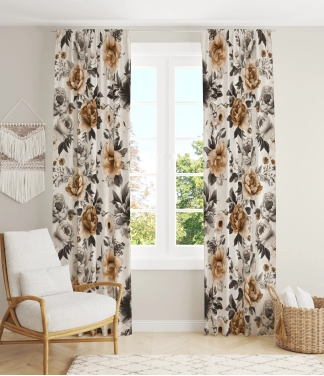 Oriģinālas dienas aizkari ar rakstu