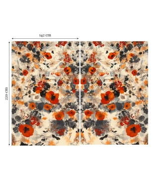 Dienas aizkari ziedainie izmēri