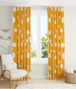 Dienas aizkari dzelteni izmēri