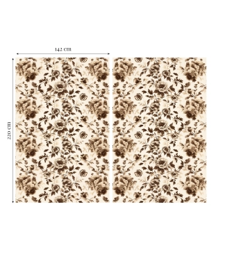 Dienas aizkari brūni rakstaini izmēri