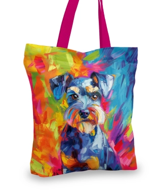 Margas pirkinių krepšys Šnauceris