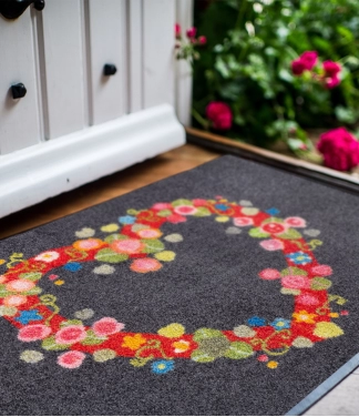 Durvju paklājs Kleen-Tex Wash+Dry Floral Romance