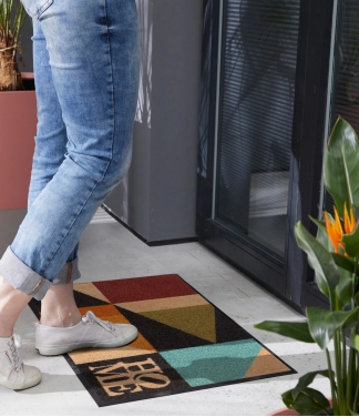 Durvju paklājs Kleen-Tex Wash+Dry Retro Shapes