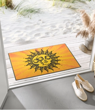 Durvju paklājs Kleen-Tex Wash+Dry Kiss the Sun