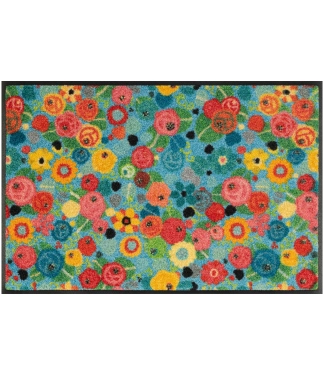 Durvju paklājs Kleen-Tex Wash+Dry Flower Power