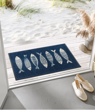 tamsiai melynas duru kilimelis wash+dry namuose