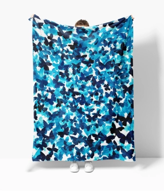 Stilingas moteriškas pledas Drugeliai