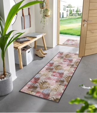 kiliminis takas kolidoriui pastelines spalvos