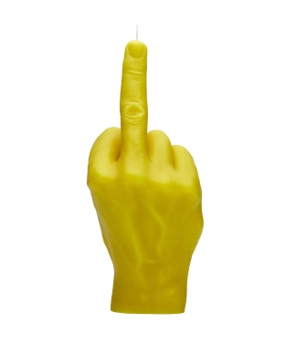 Ar rokām darināta svece F*ck You Yellow