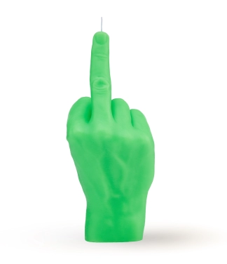 Ar rokām darināta svece F*ck You Neon Green
